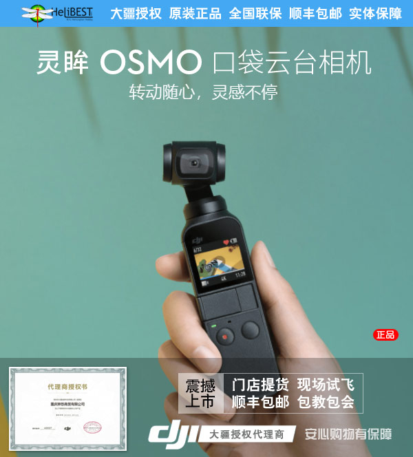大疆DJI灵眸 Osmo 口袋云台相机 OSMO Pocket(官方标配)