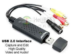 EasyCAP USB视频/音频捕捉器/采集器(在外场用电脑录像)